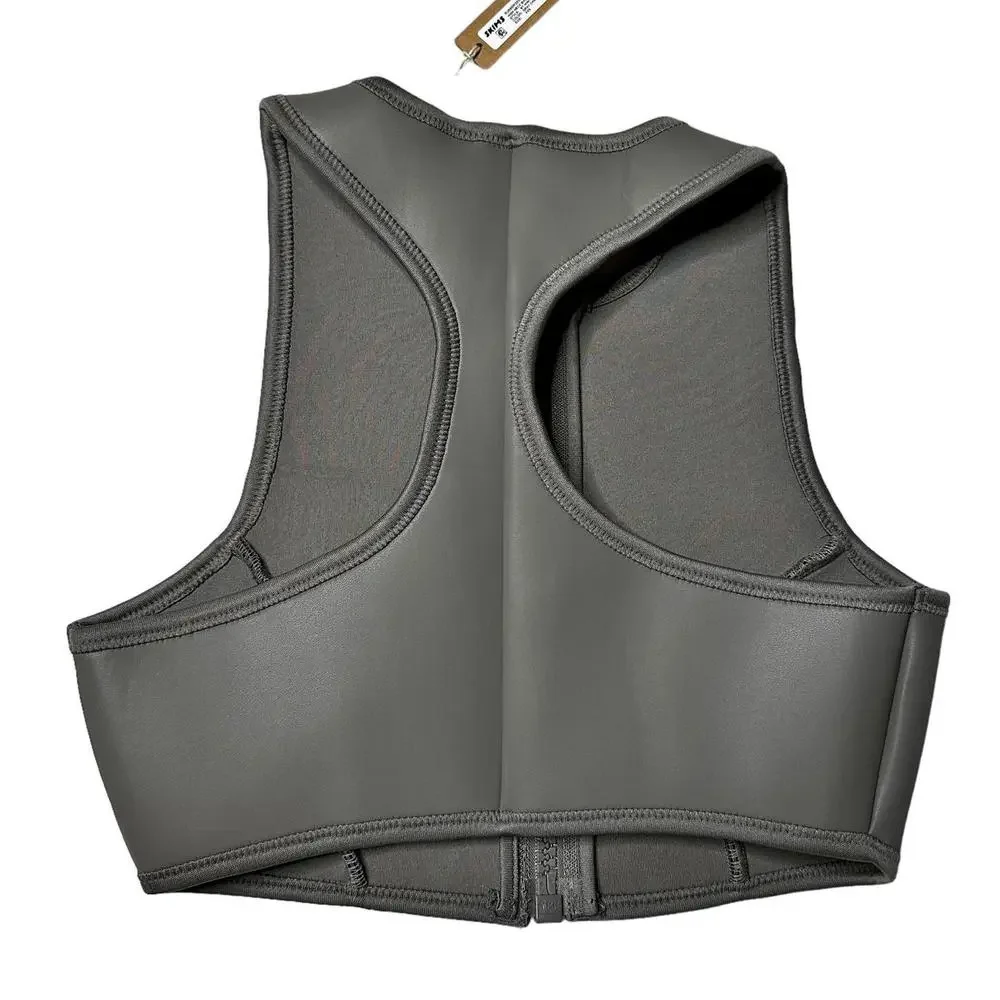 NWT Skims Rubberized Scuba High Neck Bikini Top Women’s XXS